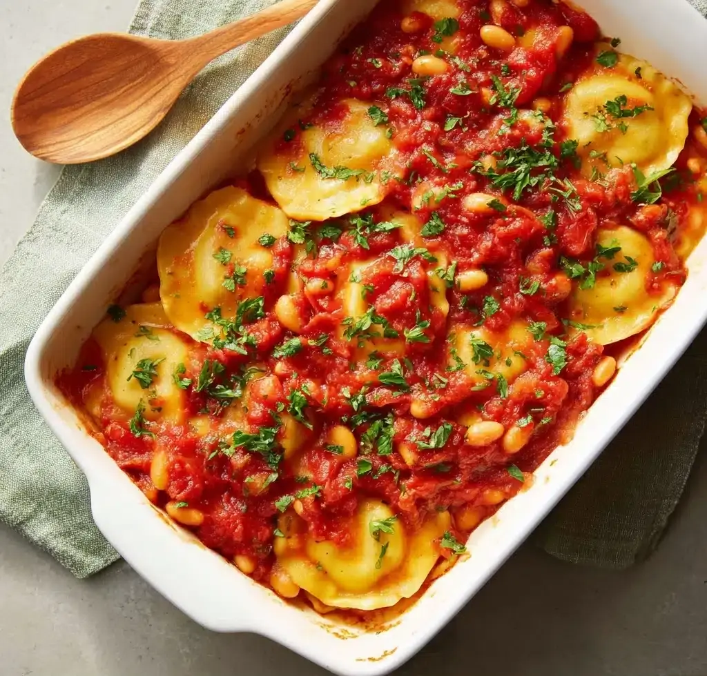 White Bean & Tomato Polenta Casserole Recipe