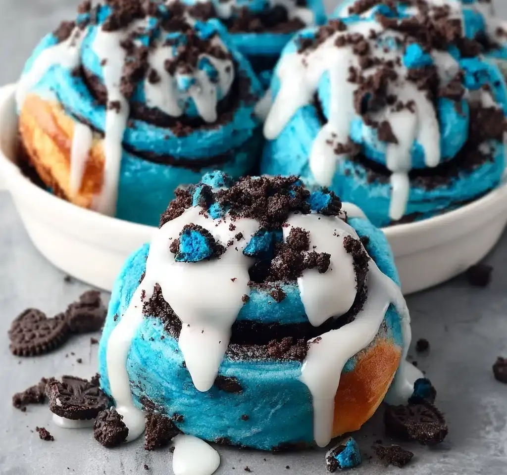 Cookie Monster Cinnamon Rolls Recipe