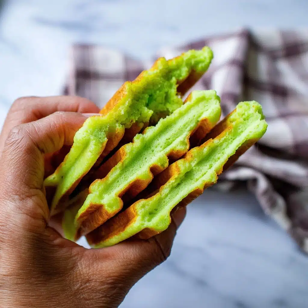 Pandan Waffles Recipe - Recipe Image