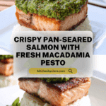 Pan-Seared Salmon with Macadamia Pesto Recipe