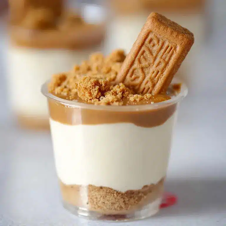 No Bake Lotus Biscoff Cheesecake Cups Recipe