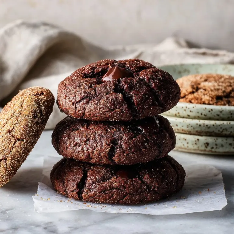 Soft & Chewy Chocolate Brownie Vegan Cookies Recipe