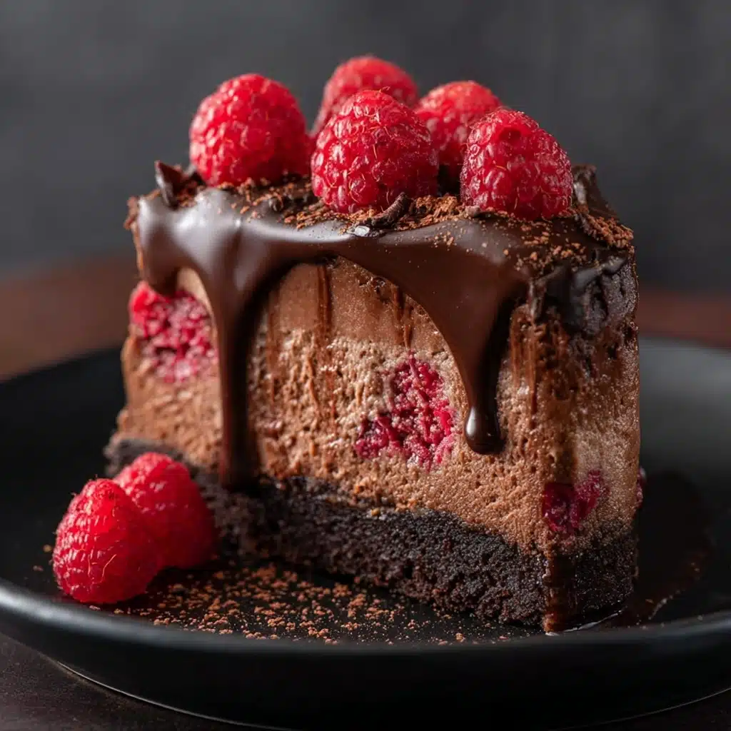 Dark Chocolate Raspberry Cheesecake Recipe - Recipe Image