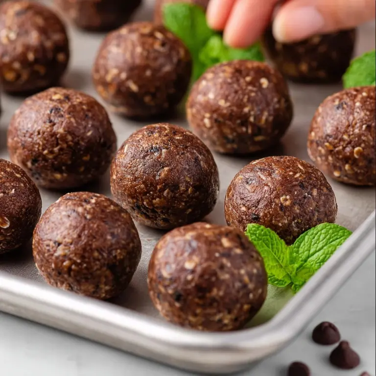 Mint Chocolate Energy Bites Recipe