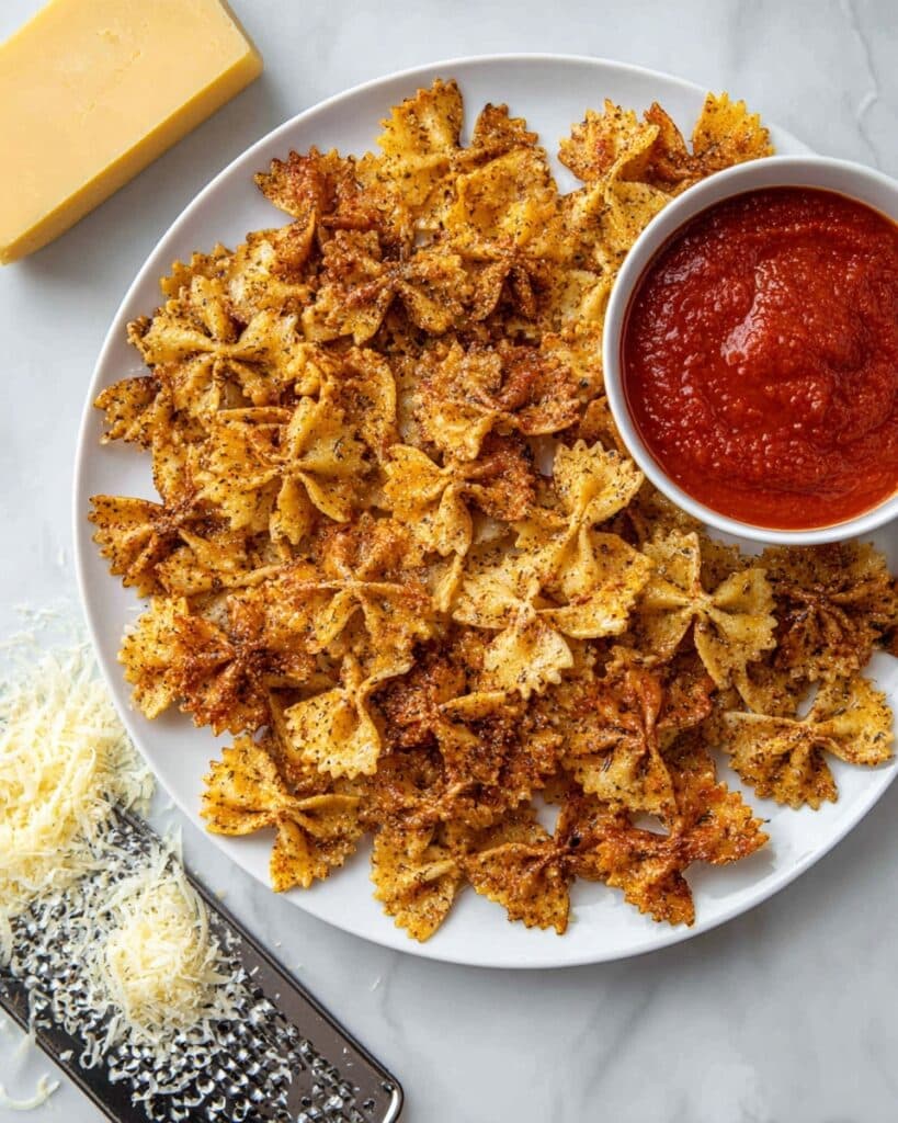 Crispy Air Fryer and Oven Baked Pasta Chips Recipe