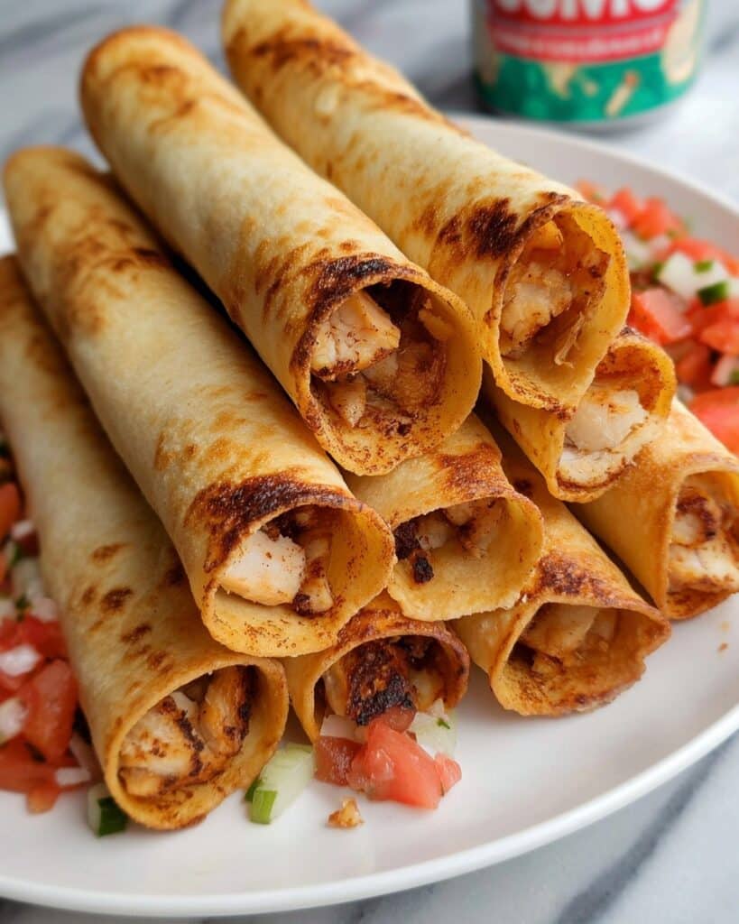 Easy Gluten Free Baked Chicken Taquitos Recipe