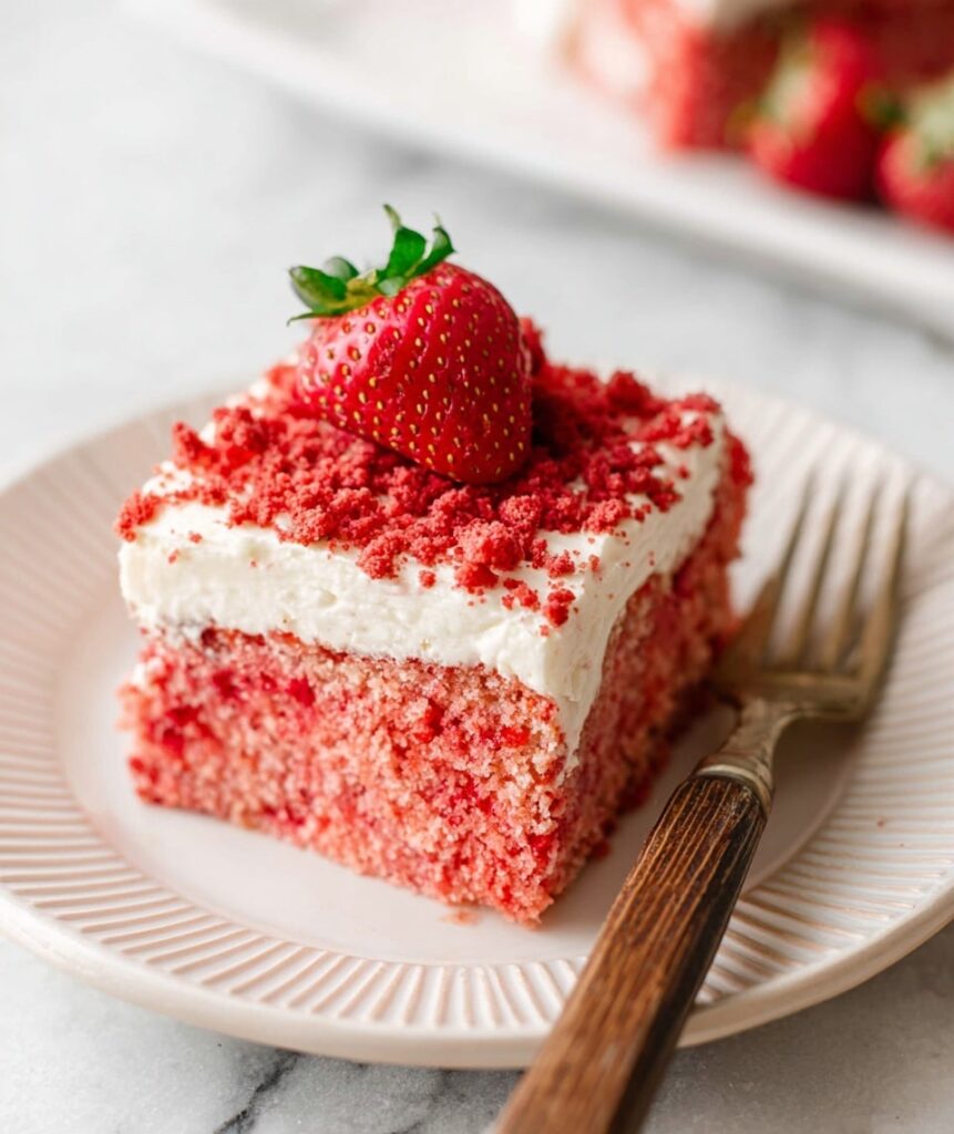 Strawberry Crunch Cake Recipe