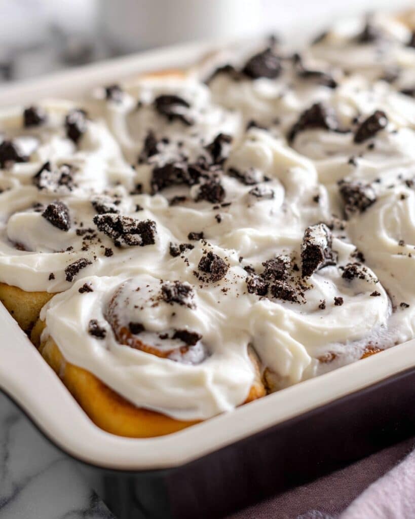 Oreo Cookie Stuffed Cinnamon Rolls Recipe