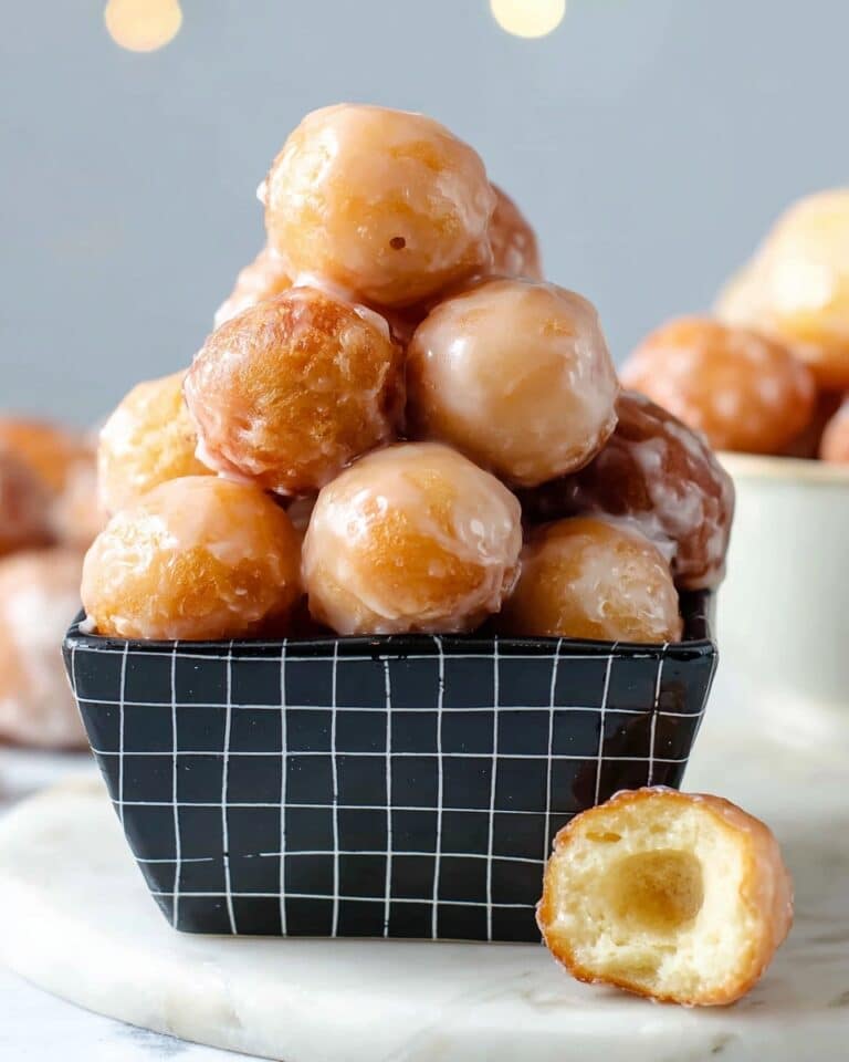 Homemade Donut Holes with Cinnamon Sugar and Glaze Recipe