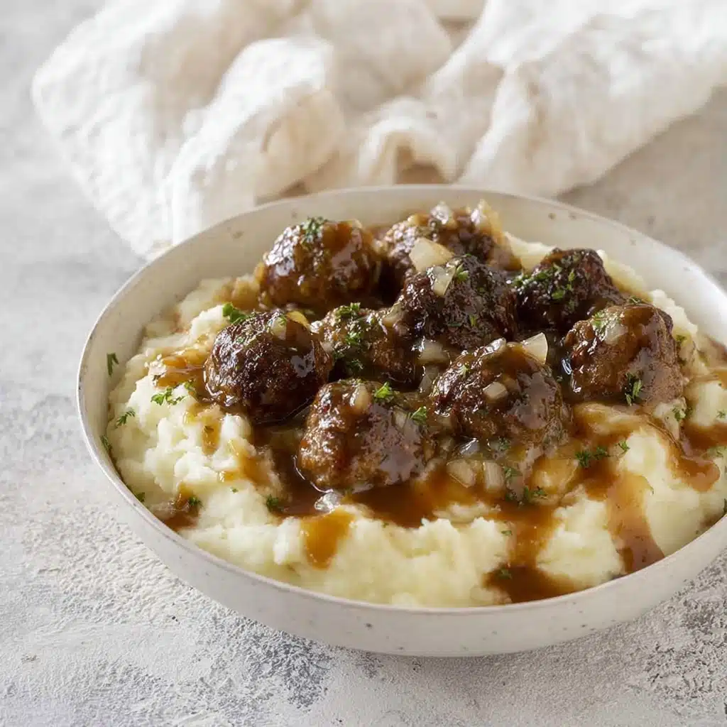 Slow Cooker Meatballs and Gravy Recipe - Recipe Image