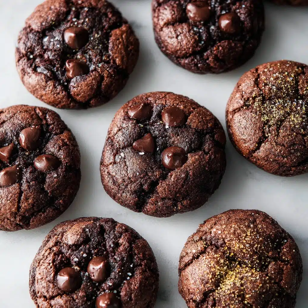 Soft & Chewy Chocolate Brownie Vegan Cookies Recipe - Recipe Image