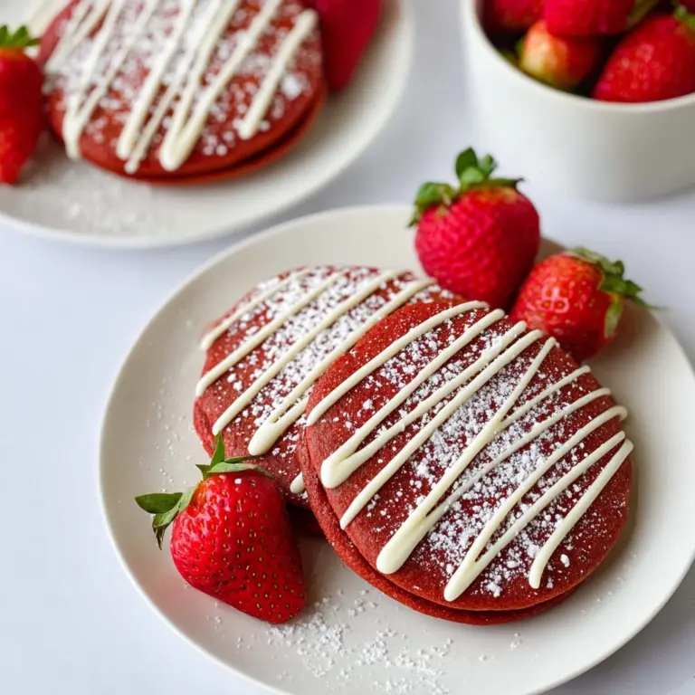 Red Velvet Pancakes with Cream Cheese Glaze Recipe