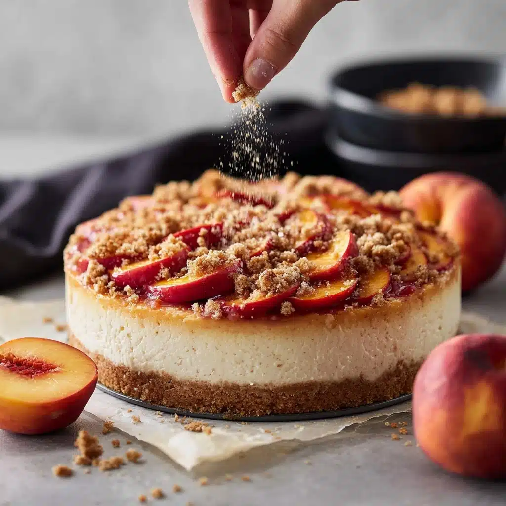 Peach Cobbler Cheesecake Recipe - Recipe Image