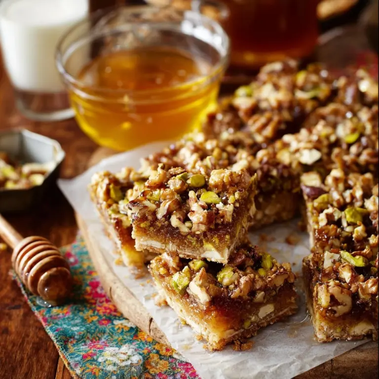 Baklava Shortbread Cookie Bars Recipe