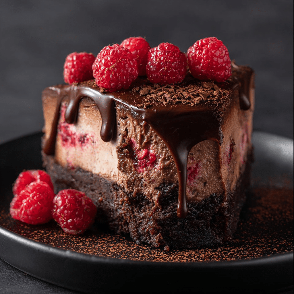 Dark Chocolate Raspberry Cheesecake Recipe - Recipe Image