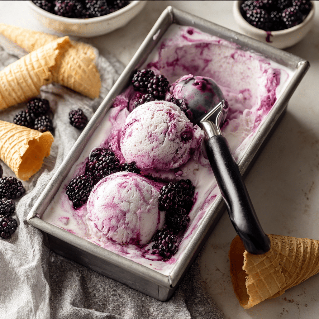 Blackberry Ice Cream Recipe - Recipe Image