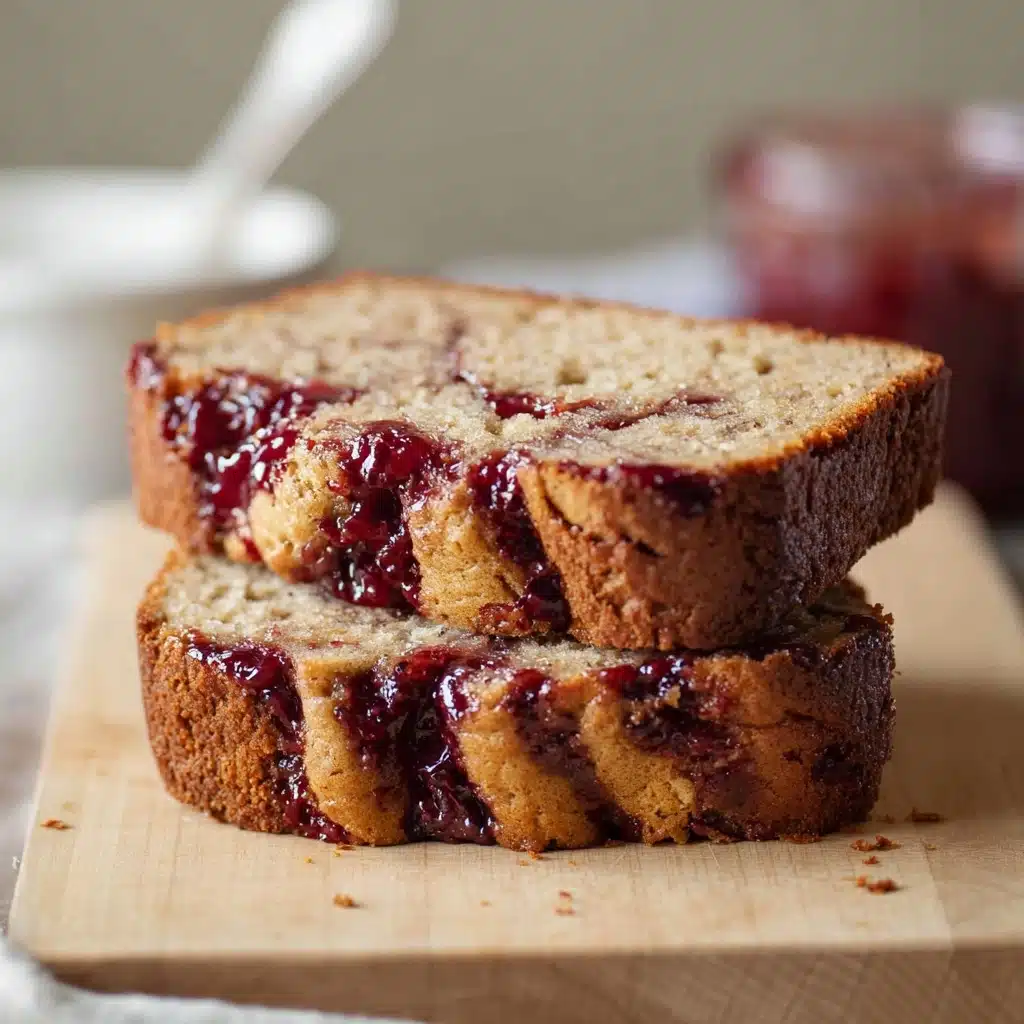 Peanut Butter and Jelly Banana Bread Recipe - Recipe Image