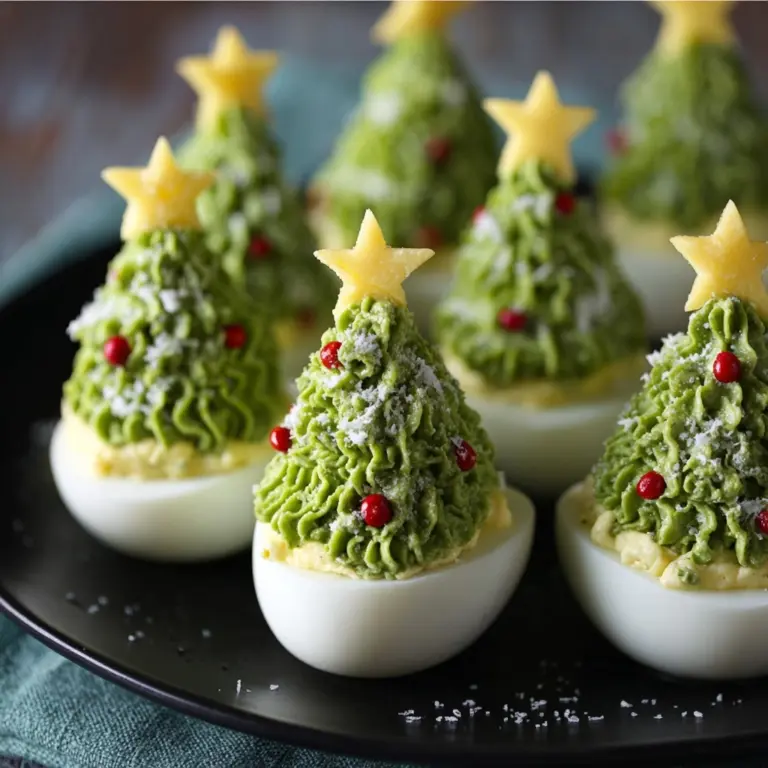 Deviled Egg Christmas Trees Recipe