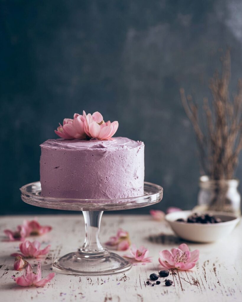 Blueberry Lavender Crunchy Gluten-Free Dairy-Free Cake Recipe