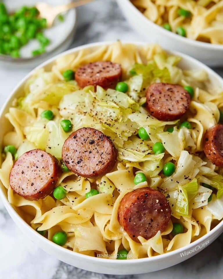 Cabbage and Noodles with Kielbasa Recipe