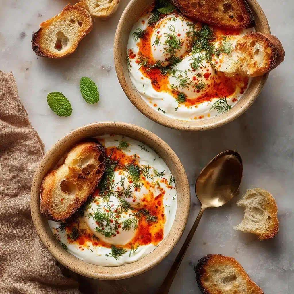 Çılbır: Turkish Eggs with Creamy Yogurt & Butter Sauce Recipe - Recipe Image