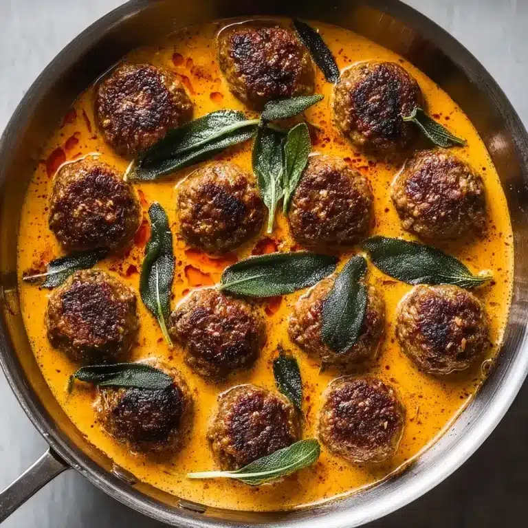 Turkey Meatballs in Pumpkin Sage Sauce Recipe