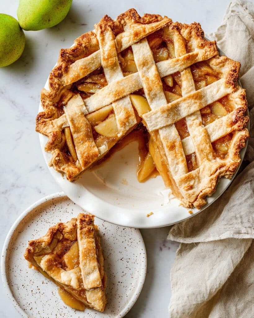 Chai Spice Vegan Pear Pie Recipe