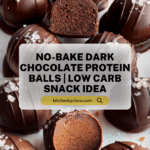 Dark Chocolate Protein Balls (No Bake, Low Carb) Recipe