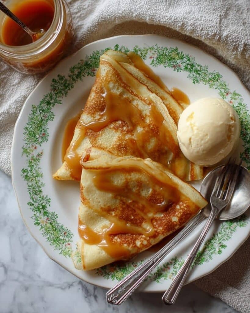 Apple Crepes with Caramel Sauce Recipe