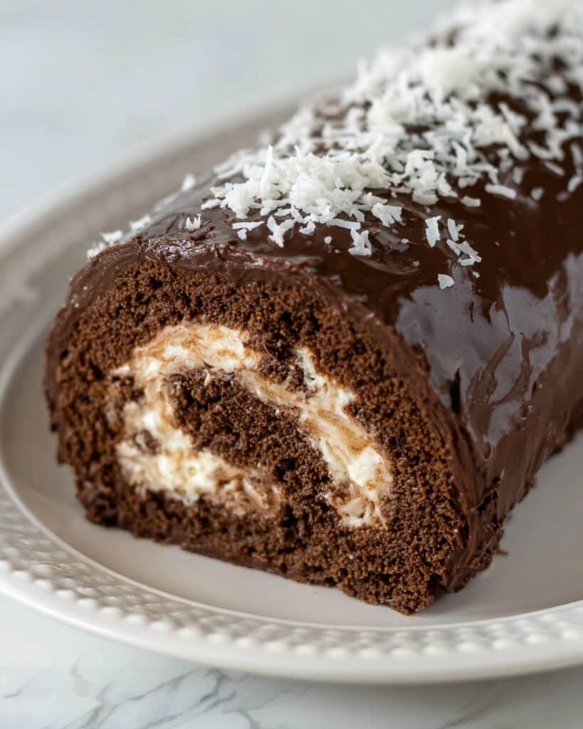 German Chocolate Cake Roll Recipe