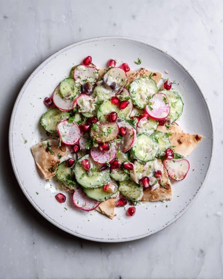 Fattoush Salad with Toasted Pita Chips and Sumac Dressing Recipe