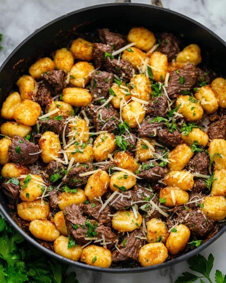 Air Fryer Steak Bites and Gnocchi Recipe
