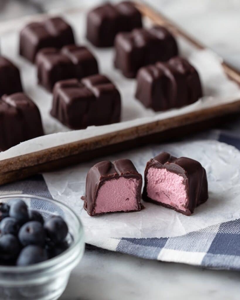 Blueberry Buttercream Chocolate Squares Recipe