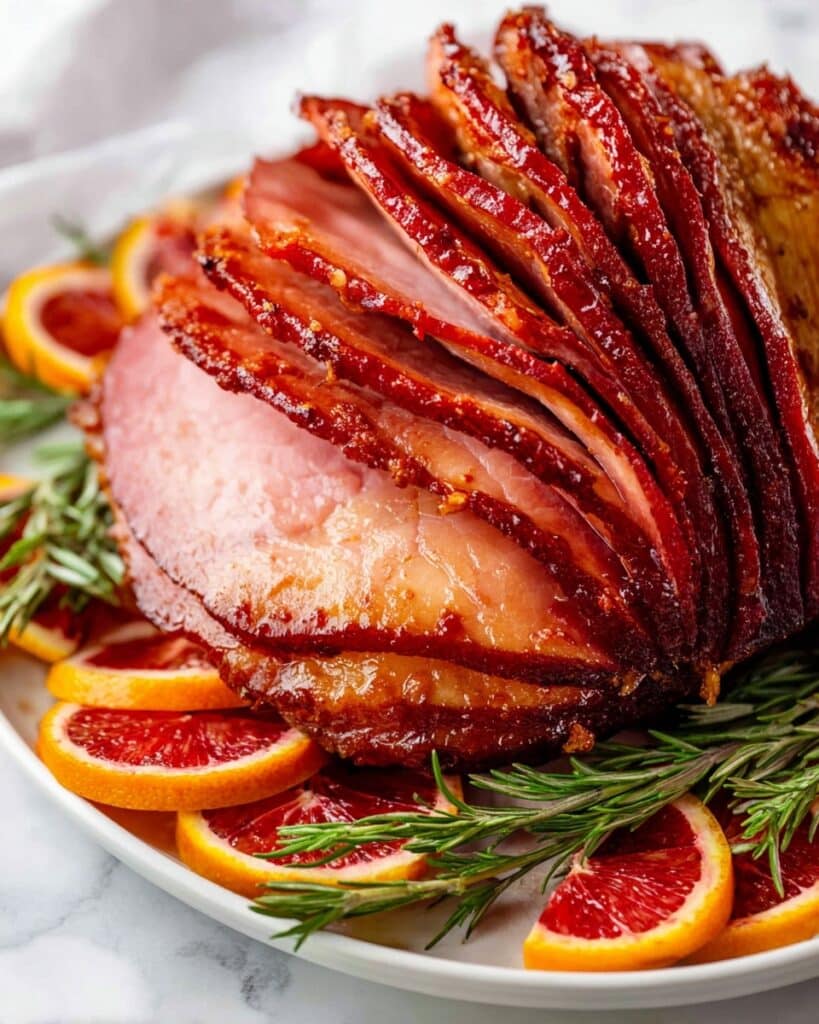 Festive Blood Orange Glazed Spiral-Cut Ham Recipe