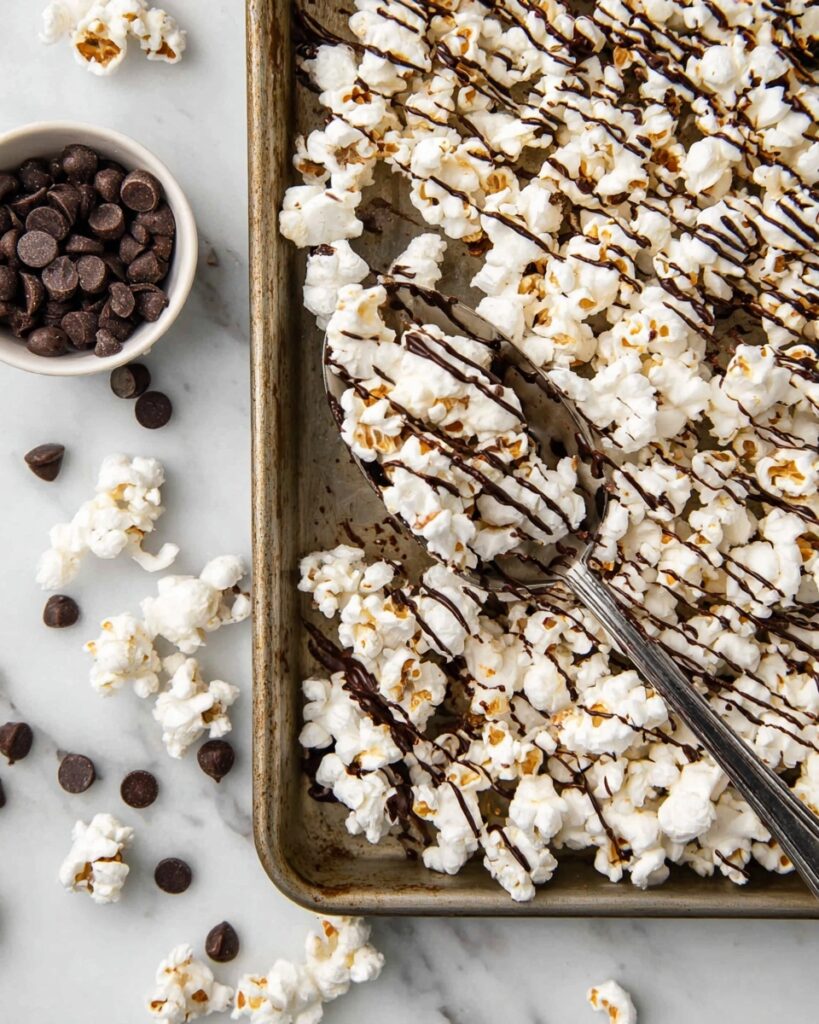 Chocolate Drizzle Popcorn Recipe