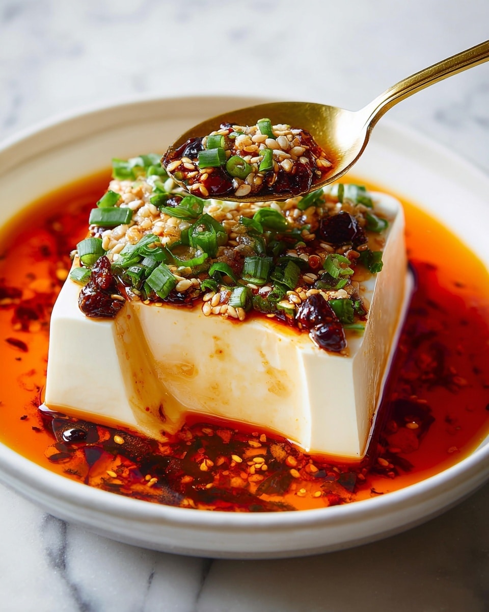 Silken Tofu With Spicy Soy Dressing Recipe