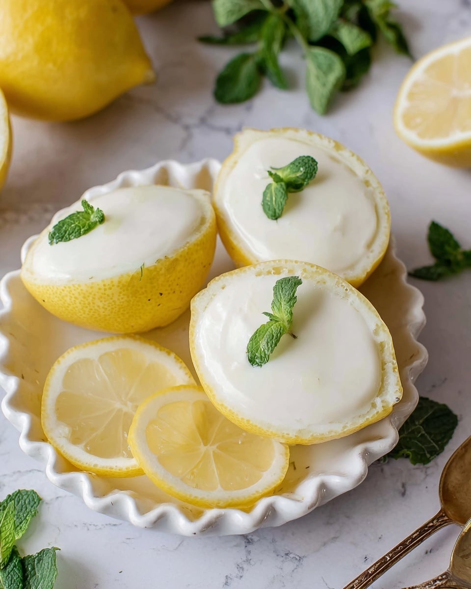 Lemon Possets in Lemon Shells – Refreshing Citrus Dessert