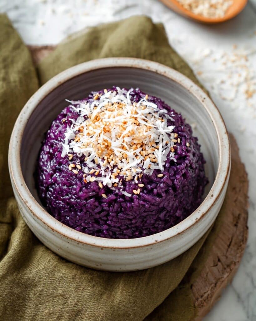 Xoi Ube (Vietnamese Purple Sticky Rice with Ube) Recipe