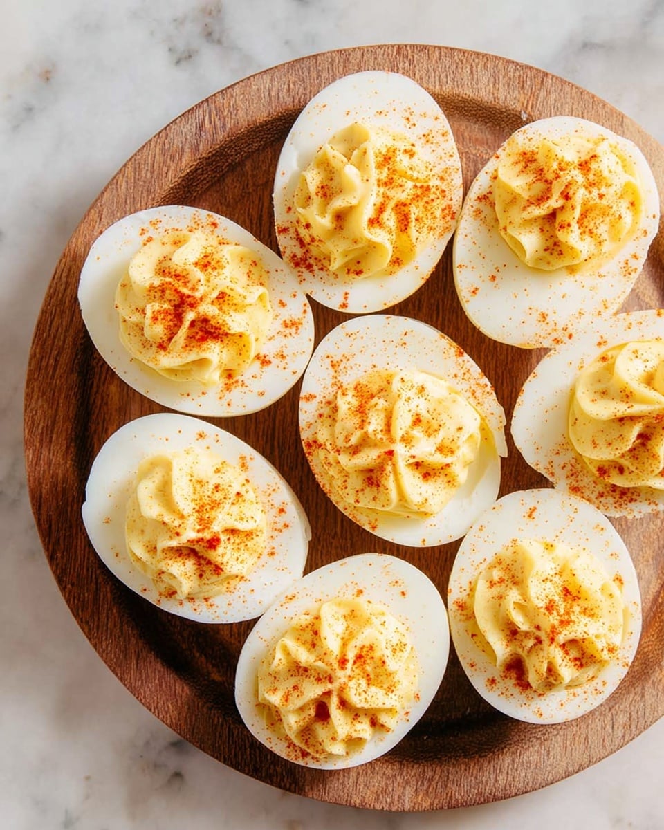 The image shows four peeled hard-boiled eggs on a round wooden plate, with two eggs whole and two cut in half revealing bright yellow yolks inside white egg whites. Beside the plate, on a white marbled surface, are more halved eggs and scattered white eggshell pieces. At the top left corner is a clear glass bowl with five unpeeled white eggs inside. A black and white checkered cloth is partially visible in the bottom left corner. The overall look is clean and simple, with natural egg colors standing out against the wooden plate and white background. photo taken with an iphone --ar 4:5 --v 7