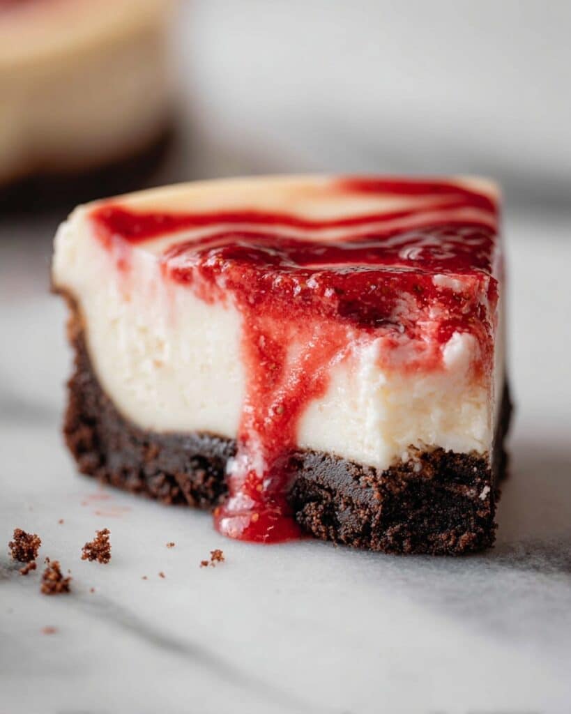 Strawberry Cheesecake Bars with Strawberry Swirl & Oreo Crust Recipe