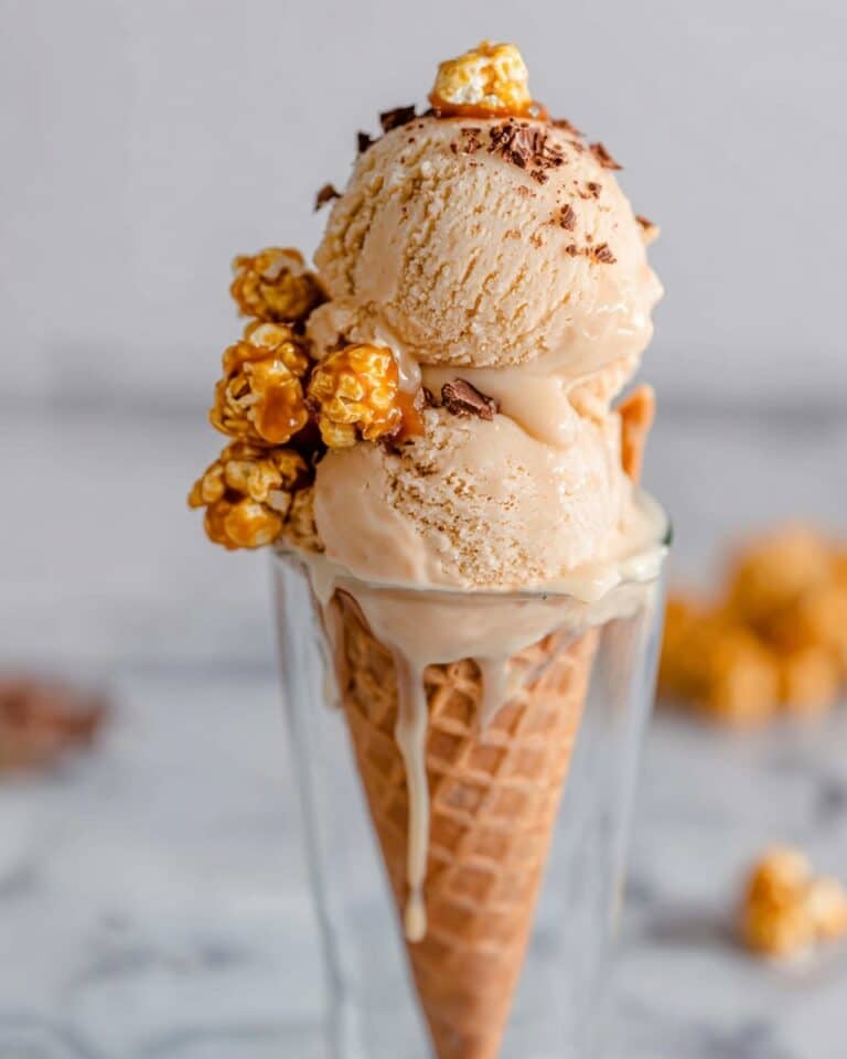 Dulce de Leche Ice Cream with Cinnamon Pirouette Topping Recipe