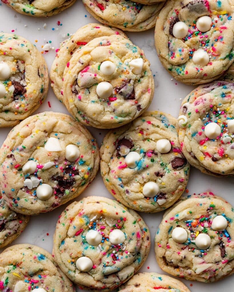 Cake Batter Chocolate Chip Cookies Recipe