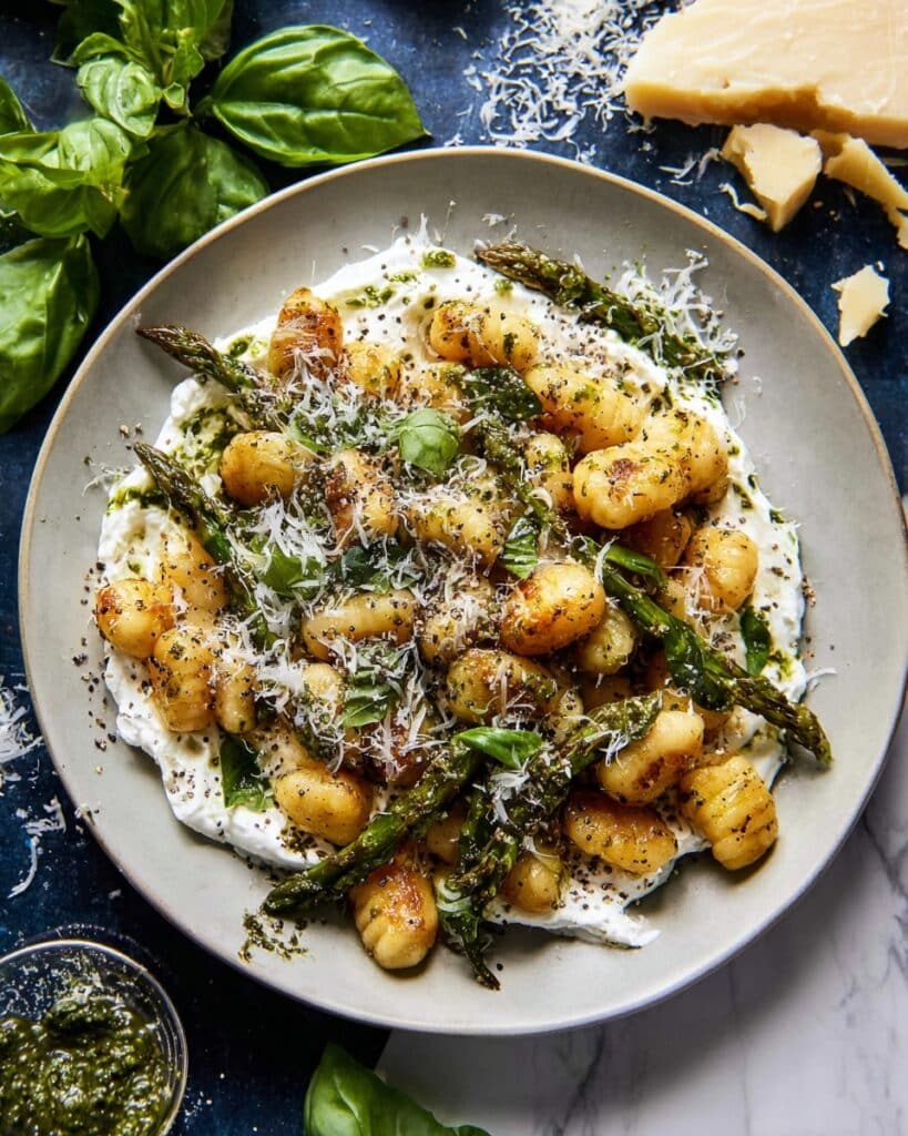 Lemon Pesto Burrata and Brown Butter Gnocchi Recipe