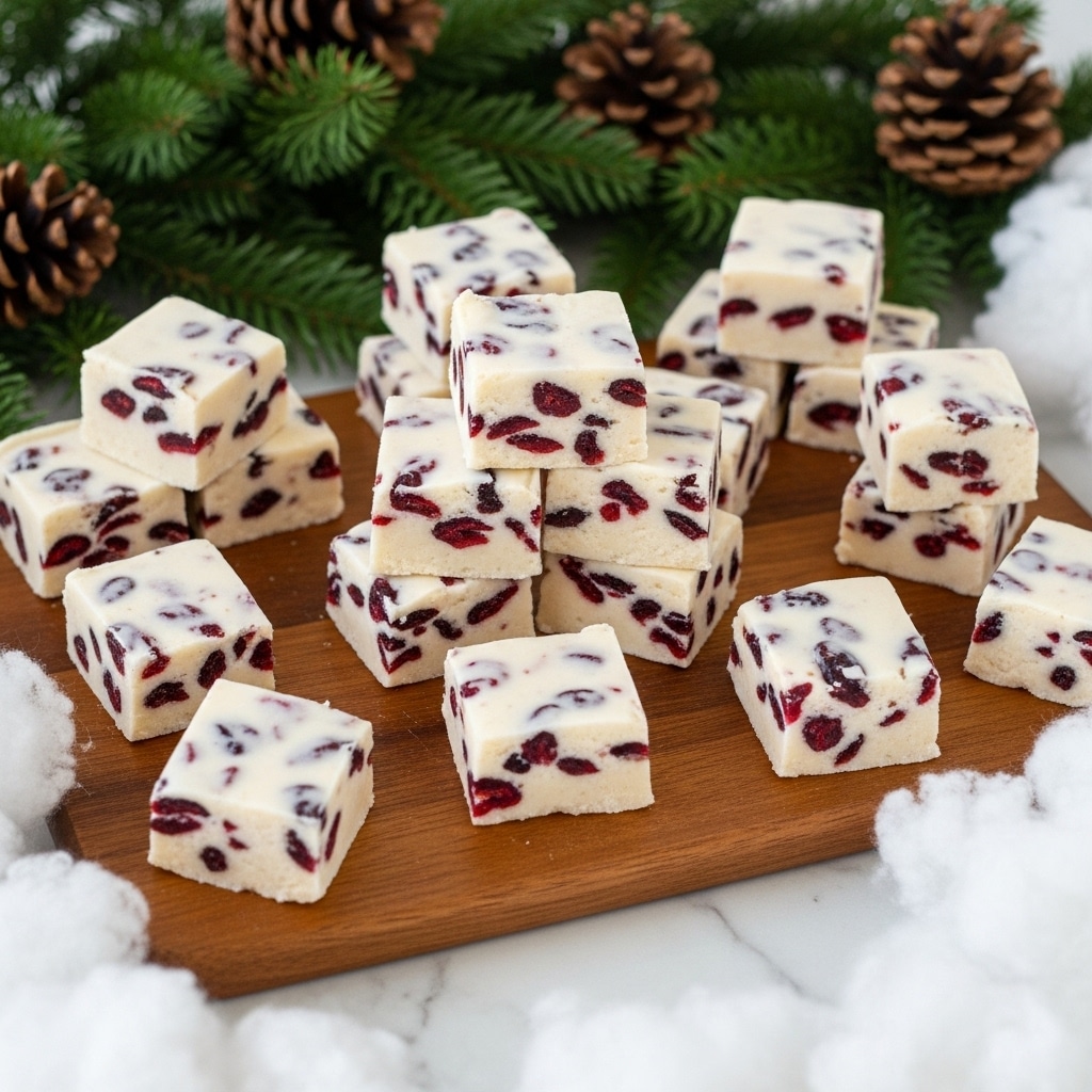 White Chocolate Cranberry Fudge Recipe