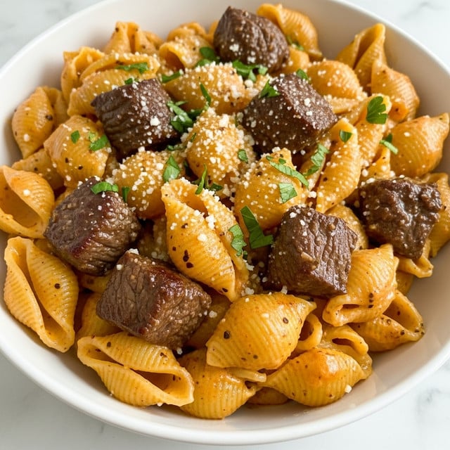 Creamy Paprika Steak Shells Recipe