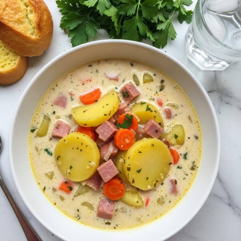 Crock Pot Creamy Potato and Ham Soup Recipe