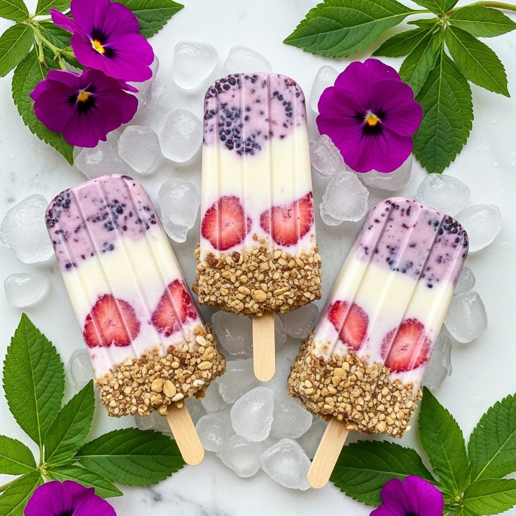 Yogurt Berry Popsicles Recipe
