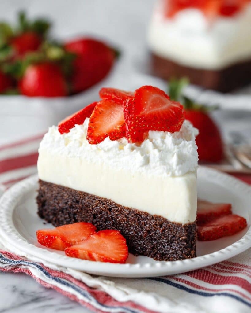 Strawberry Brownie Cheesecake Recipe