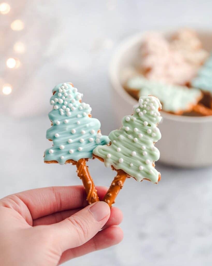 Chocolate Pretzel Trees Recipe