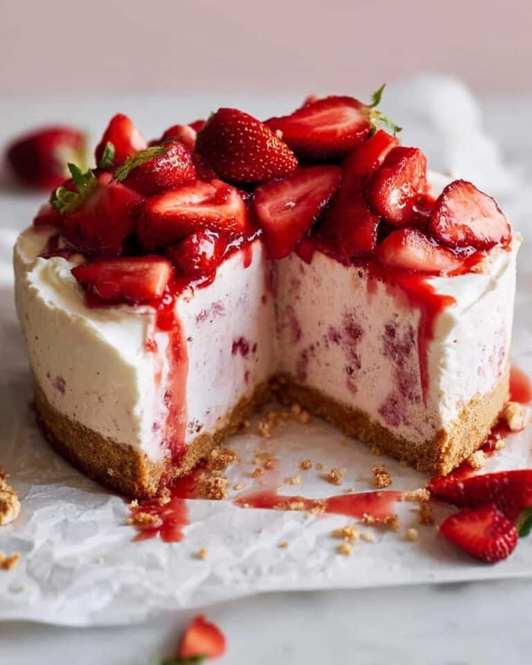 Roasted Strawberry Cheesecake Recipe
